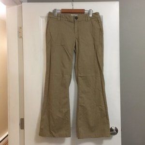 Vintage Y2K Banana Republic Pinstripe Pants - Wide Leg Trousers - Grey Size 6